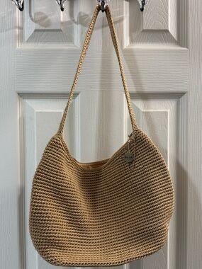 The Sak Tan Crochet Shoulder Bag